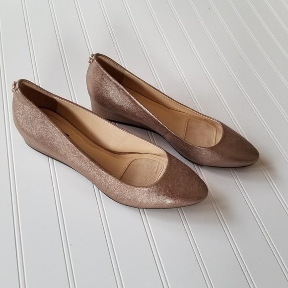 Alex Marie Shoes - Alex Marie NEW Gold Short Heel Slip On Shoes